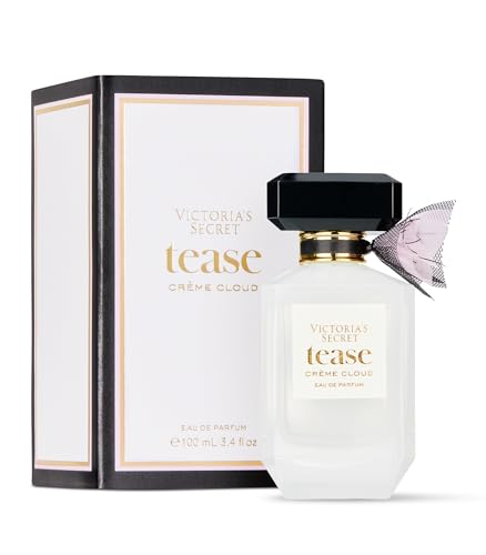 Victoria's Secret Tease Crème Cloud Eau de Parfum, Notes of Vanilla Meringue, Santal Flower & Sheer Amber, Perfumes for Women (3.4 oz)