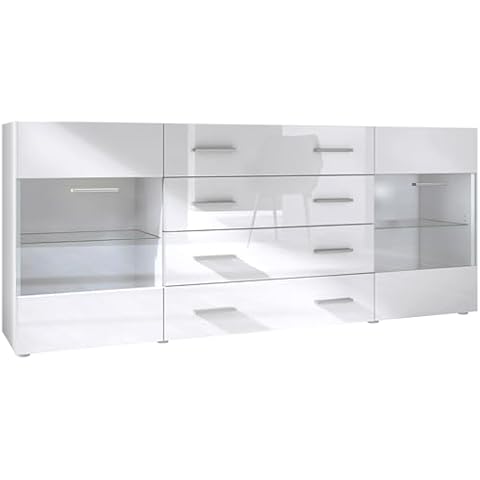 Vladon Bari V2 Sideboard in White Cover