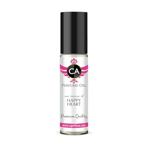 CA Perfume Impression of Happy Heart for Women Eau De Parfum Chypre Floral Scent Long Lasting Perfumes for Women Travel Size TSA Ready for Day and Night Wear 0.33 Fl Oz 10ml