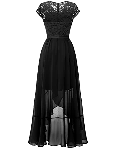 Bbonlinedress Women's V-Neck Dress for Women Wedding Guest Hi-Lo Floral Lace Prom Cocktail Party Formal Bridesmaid Dress - Image 7