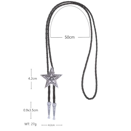 Image of GelConnie Bolo Ties for Men Women Western Cowboy Tie Mens Western Necklace Leather Necktie Gold Bolero Tie Cowboy Necklace