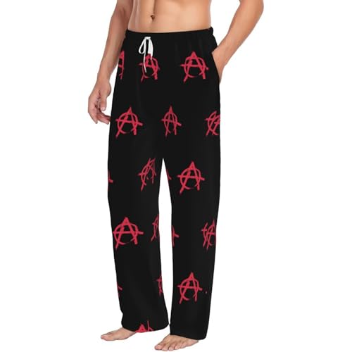 Anarchy Symbol Men's pajama pants2