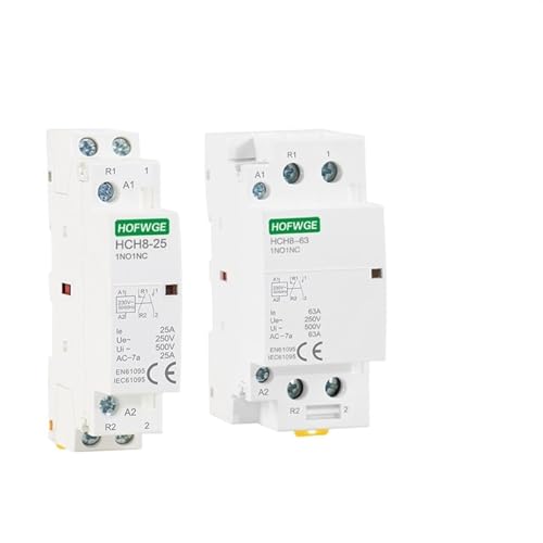 Contacteur modulaire 4P 40A 220V DIN Rail domestique avec interrupteur manuel - 2