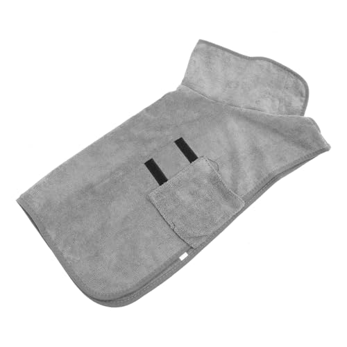 INOOMP ペット用バスローブ 吸水性のコッ製 ドッグローブ 洗える犬用バス