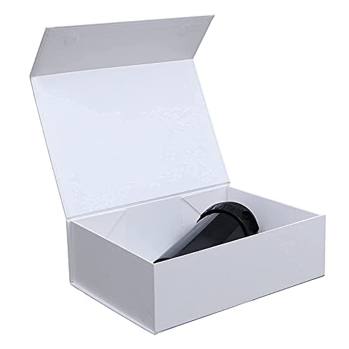 Image of Rsgift 5 Pack of Gift Box,11x7.8x3.5 Inches Gift Boxes with Lids,White Gift Box for Valentines Day,Magnetic Closure Gift Boxes for Presents,Birthday Christmas,Thanksgiving Day