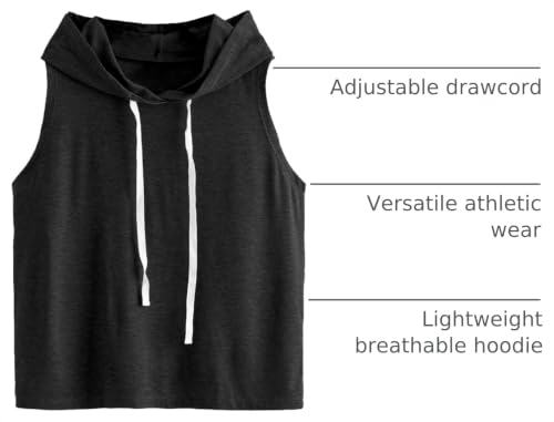 Image of SweatyRocks Women's Workout Tank Tops Sleeveless Running Athletic Hoodie Sports Gym Exercise Tops Dance Clothes