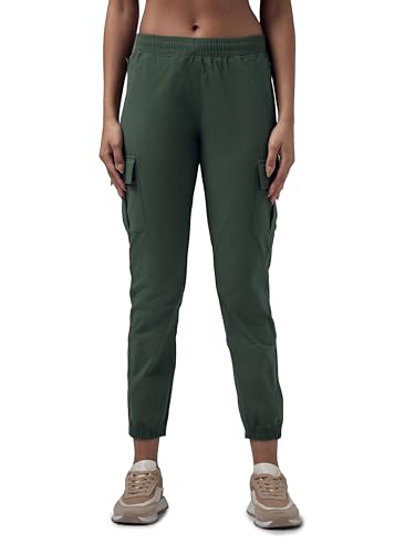 Image of Women's Polyester Regular Fit 4 Pocket Solid Cargo with SPF50+, 2 Way Stretch, UV Protection for Activewear, Regular Use