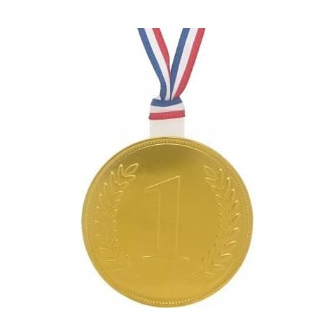 Milk Chocolate No.1 Gold Medal with Blue, White and Red Ribbon Cover