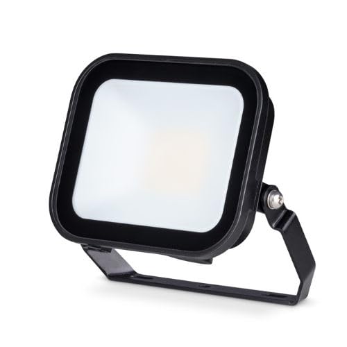 JCC Niteflood Black Metal LED Floodlight, 20W, IP65, 2100 Lumen, Cool White, Rectangular, Wall Mount, Exterior Lighting