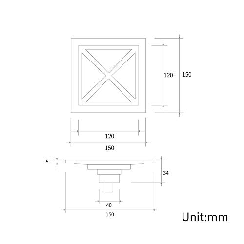 Bouchon de vidange de sol pour canalisation de douche et rénovation maison - 3
