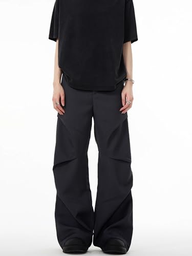 Men's Jeans Vintage Wide-Leg Dress Pants Loose Fit Trouser for Men4