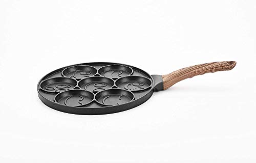 Seven-Hole Smiley Faces Pancake Pan Non-Stick Pancake Maker Professional Kitchenware for Your Homemade Breakfast Second Image