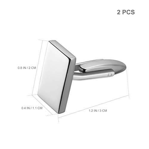 EXCEART 1 Pares Abotoaduras Mens Abotoaduras de Aço Inoxidável Abotoaduras Abotoaduras para Homens M