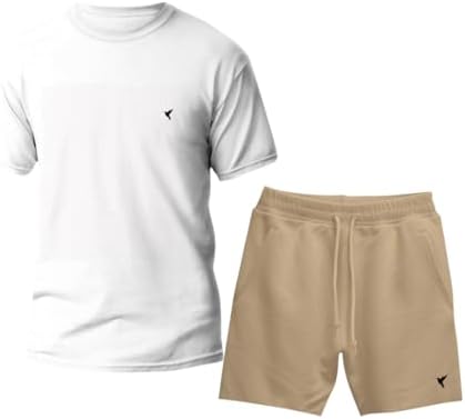 Conjunto Camiseta e Short Moletinho Bermuda Masculina Estampa Neu...