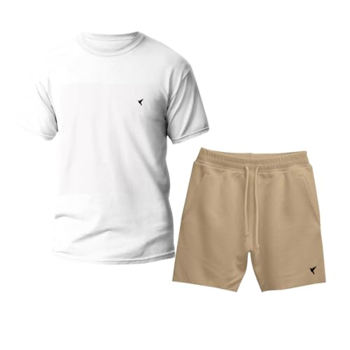 Conjunto Camiseta e Short Moletinho Bermuda Masculina Estampa Neu...