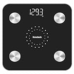 Homebuds Smart Body Fat Scale, Digital Bathroom Scales for Body Weight, Since 2001 Weighing and Body Composition Monitor Professional for BMI Fat Water Muscle with App, 28st/400lb/180kg, Black