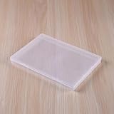 18.3×13.2×1.7cm Transparent Storage Box,Square Small Items Case Sundries Organizer for Storage & Organization