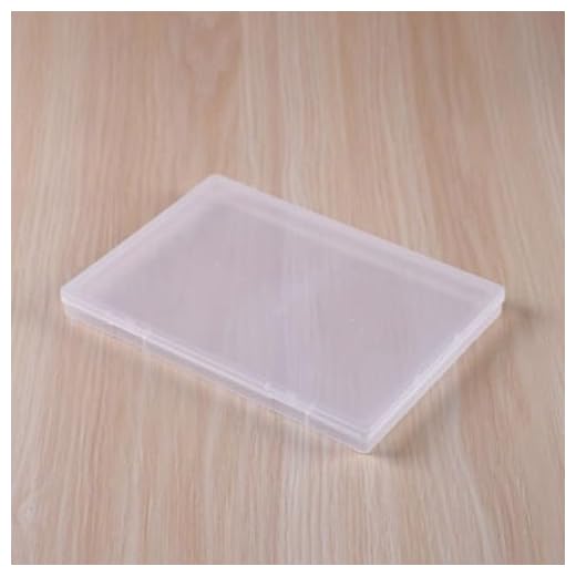18.3x13.2x1.7cm Transparent Storage Box,Square Small Items Case Sundries Organizer for Storage & Organization