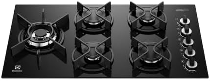 Electrolux Cooktop 5 Bocas a Gás Electrolux Mesa Vidro Expert Cha...