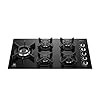 Electrolux Cooktop 5 Bocas a Gás Electrolux Mesa Vidro Expert ChamaPrecisa e Grade Ferro Fundido (KE5GW) Bivolt