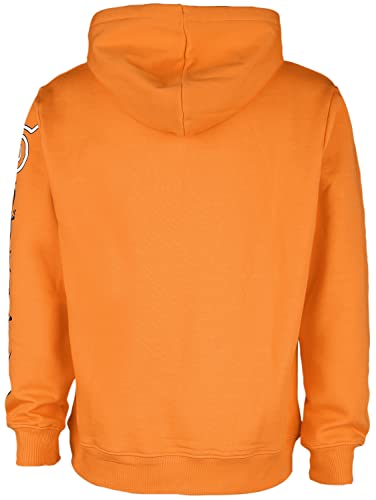 Naruto Logo Uomo Felpa con Cappuccio Arancione XL
