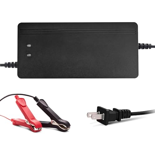 36V 10A Lithium Battery Charger 43.8V LiFePO4 Battery Charger Battery Maintainer Smart Charger with LED Indicator Cooling Fan for Lithium LiFePO4 Batteries