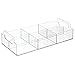 mDesign Compact Plastic Tea Storage Organizer Caddy Tote Bin - 6 Divided Sections, Built-in Handles - Holder for Tea Bags, Packets, Sweeteners and Small Packets - Lumiere Collection - Clear