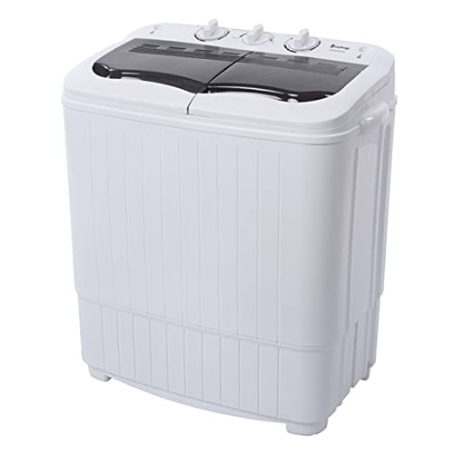 LightM Portable Clothes Washing Machines, 14.5lbs Wash and Spin Cycle, Semi-Automatic Laundry Machine, Compact Washer and Dryer Combo, Twin Tub Mini Washer...