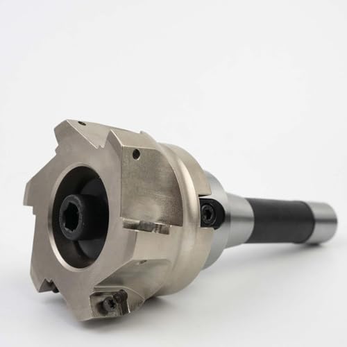 Image of R8 Face Mill, 400R 80MM 90 Face Mill Arbor, R8 FMB27 7 /16-20UNF Thread Shank, 10Pcs APMT1604 Carbide Inserts and T15 Wrench (80-6T)