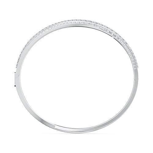 SWAROVSKI Twist Rows Crystal Bracelet Collection, Rhodium & Rose Gold Tone Finish, Clear Crystals3