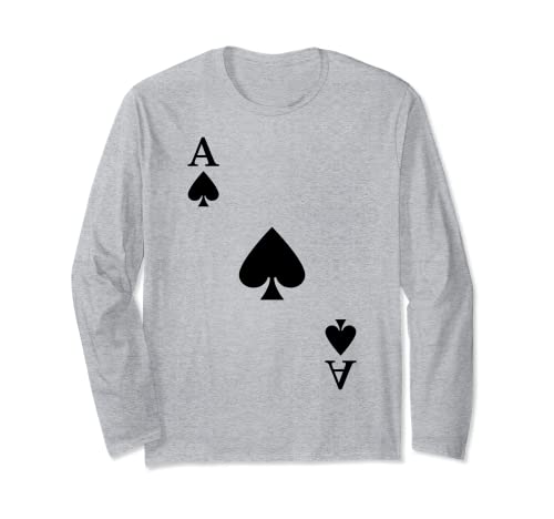 Naipes As de picas Carnaval Disfraz Póker Manga Larga