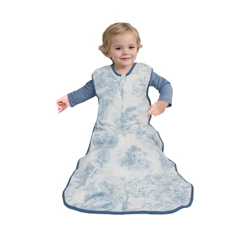 Image of Breathable Toddler Sleeping Bag 18-36 Months, 0.5 TOG Cotton Muslin Sleep Sack, Lightweight Wearable Blanket for Baby Boys All Season Extra Long, 1-3T