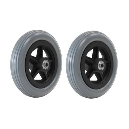 LHX 6-inch Wheelchair Front Wheel Wheelchair Replacement Front Wheel PU Elastic Foam Tire Diameter 15cm Axle Height 46mm