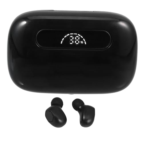 SHINEOFI Auriculares Inalámbricos Impermeables con Control Táctil Pantalla LED Digital y Base de Carga Portátil Auriculares Estéreo Deportivos Resistentes al Agua para Uso Exterior Color