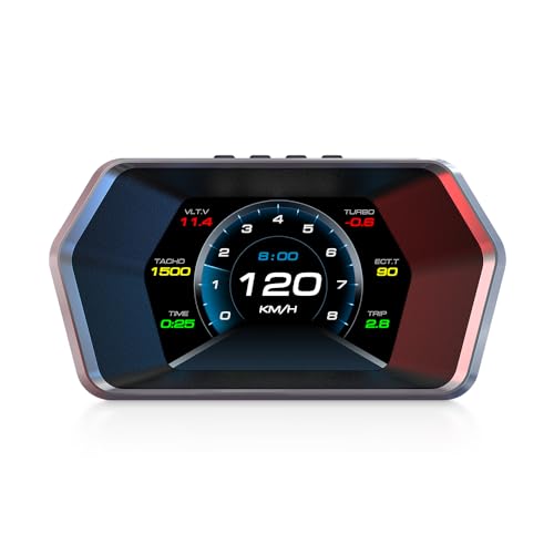 AMHVMU P17 HUD Auto-Heads-up-Display, digitale Tachometer Auto mph, OBD2...