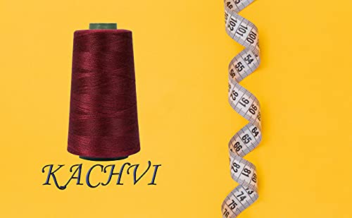 Image of Ace International Exports 3000M Overlock Polyester Sewing Thread Set Box Yarn Spools Cone Rust (Pack of 10 )