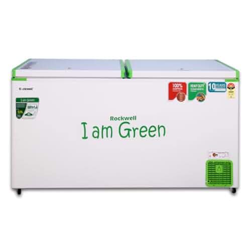 Rockwell 550 GREEN Deep Freezer, 5 Star, Double Door, Fast Cooling — image 1 of 6