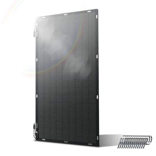 【耐久25年・ETFE素材】LVYUAN(リョクエン) 400W フレキシブルソーラーパネル 単結晶 柔性 据置型 太陽光パネル 防水防塵 車中泊 野外 災害対策 変換効率22.5% 超薄型 超軽量 地震停電 防災予備品 車中泊 船 キャンプ 非常用 14つの鳩目（接続取付穴）付き CSSF-400W