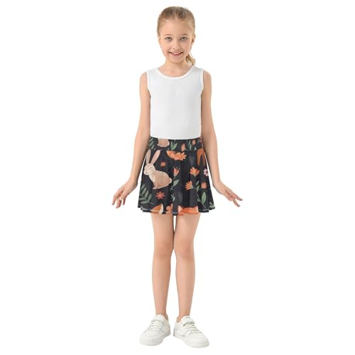 Cute Woodland Animals Foxes Toddlers Tennis Skirts Personalized Girls Skorts Athletic Shorts Pleated 4t3