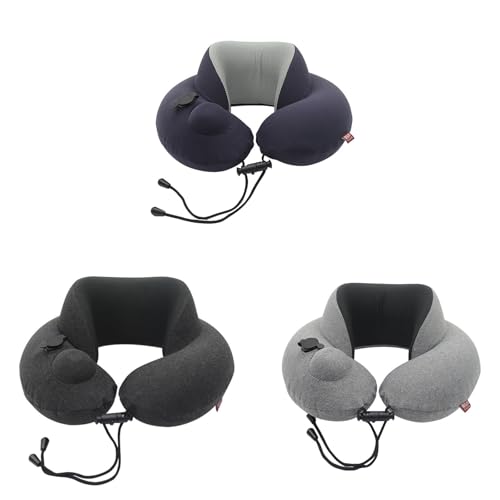 Coussin de nuque gonflable réglable et confortable avec mousse intégrée - 6