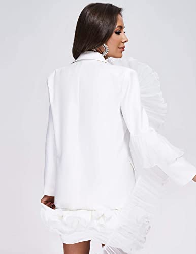 BELLA BARNETT Women's White Single-Breasted Blazer4