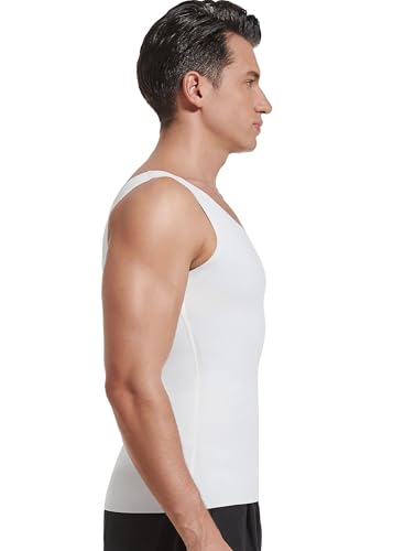 Mens Gynecomastia Compression Shirt Body Shaper Vest - Slimming Undershirt for Tummy Control, Workout Tank Tops3