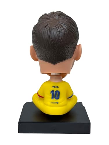 Image of AUGEN Super Hero Messi E Action Figure Limited Edition Bobblehead with Mobile Holder for Car Dashboard, Office Desk & Study Table (Pack of 1)