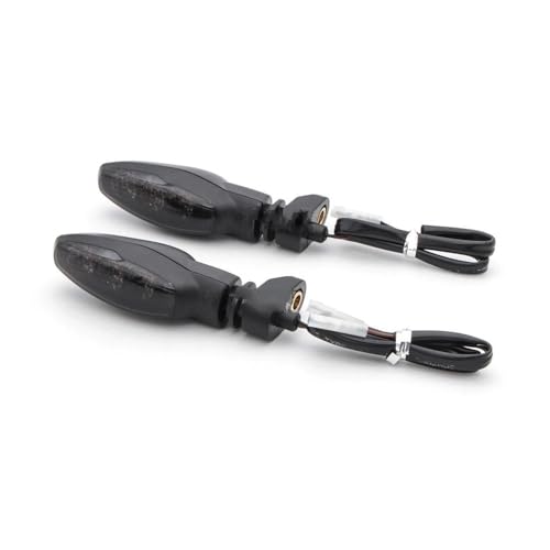 Fuicotto Indikatoren Motorrad Kompatibel Mit Triumph Für Tiger 850 1050 Sport 900 GT Rally 800 1200 Trident 660 2021 Blinker Licht 2 Drähte Anzeige Blinkende Lampen(Schwarz)
