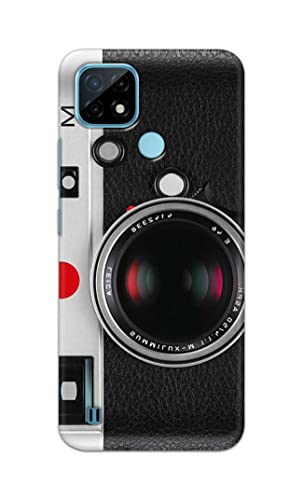 Image of Printed Hard Back Cover Case for Realme C21 Back Cover (Vintage Camera) -1302