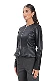 polyester JACQUELINE de YONG Vestes Jdymisty Faux Leather Jacket Otw Sie 15353991 Noir, Noir , M