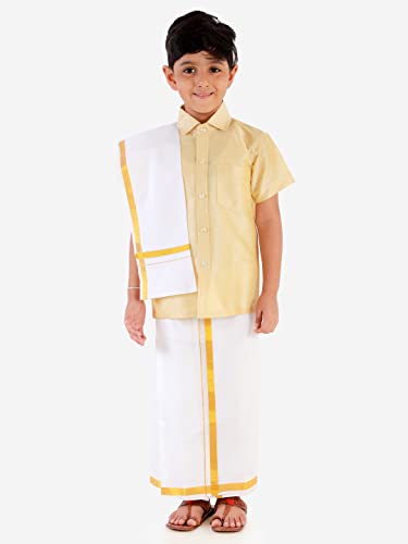 Image of VASTRAMAY Boy's Silk Blend Classic Shirt