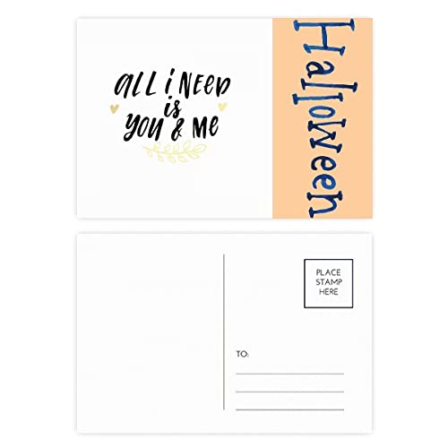Cartes postales All I Need Is You And Me, lot de 20 messages d'amour et d'amitié