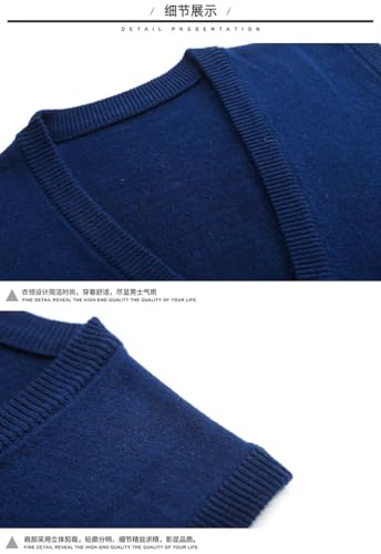 Mens Solid Color Sleeveless Sweaters Cardigans Knitted Warm Vest Cardigan3