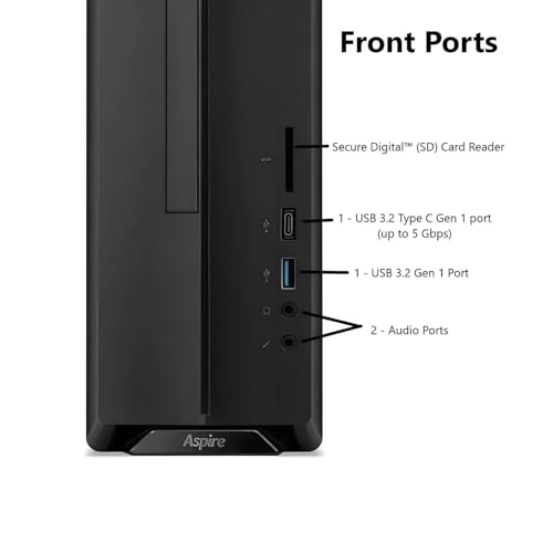 acer Aspire Business Desktop, Intel Processor, 8GB Memory, 256GB PCIe SSD, Ultra-Quiet Design, SD Card Reader, Dual 4K Monitor Support, USB-C, Wired Keyboard and Mouse, Windows 11 - Image 4